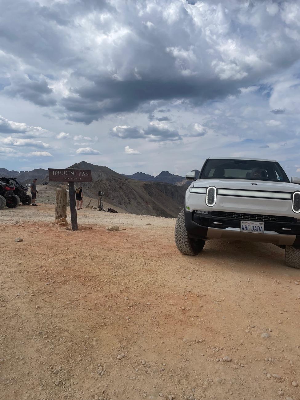 Rivian R1T R1S My R1T @ Imogen Pass today!  Rivians everywhere - and a weird event with doors IMG_3968