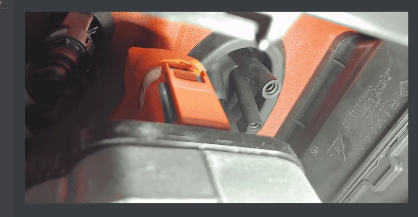 Rivian R1T R1S Teardown: R1S Audio Unit under drivers seat and speaker harness pinnout. 1722790495750-82
