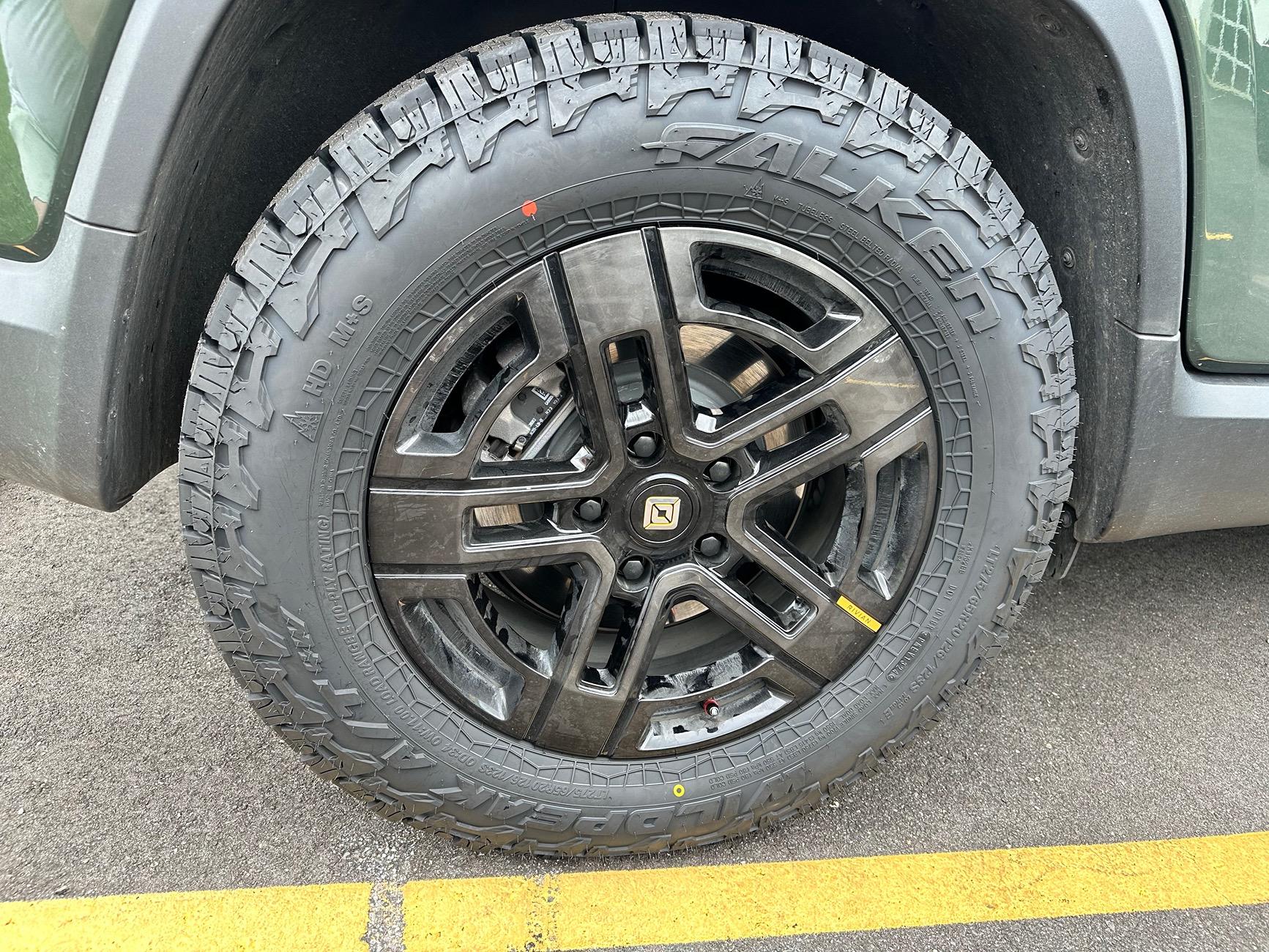 Rivian R1T R1S Falken Wildpeak AT4W tires installed (LT275/65/20) IMG_3254