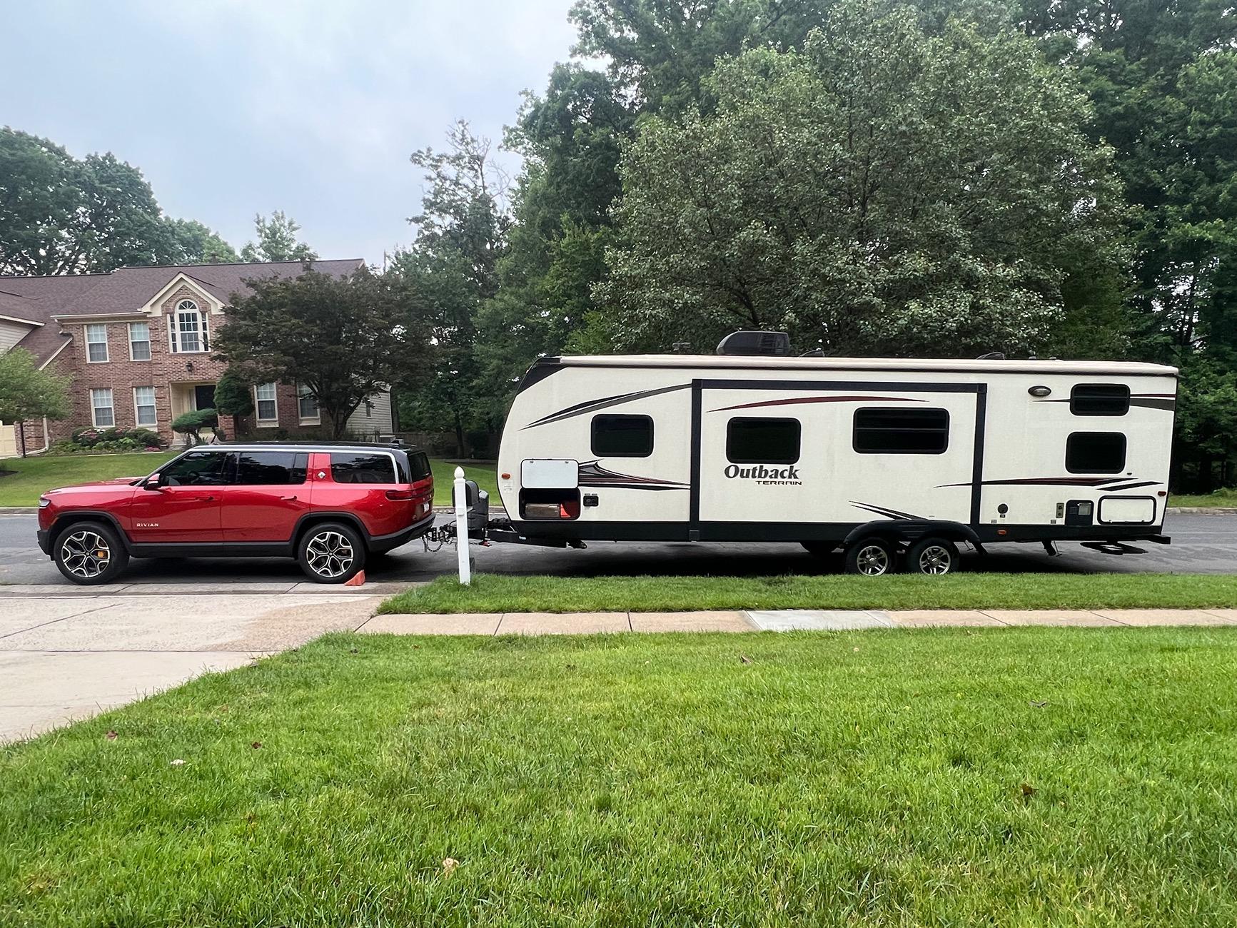 Rivian R1T R1S R1S Towing Capabilities (tow a 34’ camping trailer)? IMG_3250