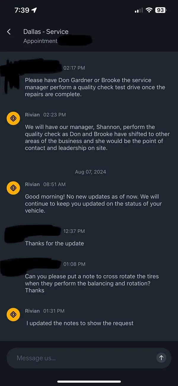 Rivian R1T R1S Rivian Service Experience - Share Your Experience IMG_6315