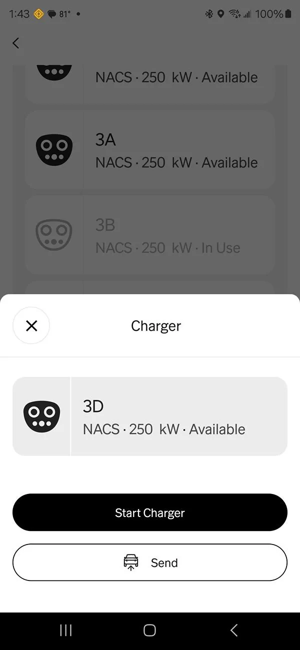 Rivian R1T R1S Unsuccessful using a2z adapter at Tesla supercharging station start_charger