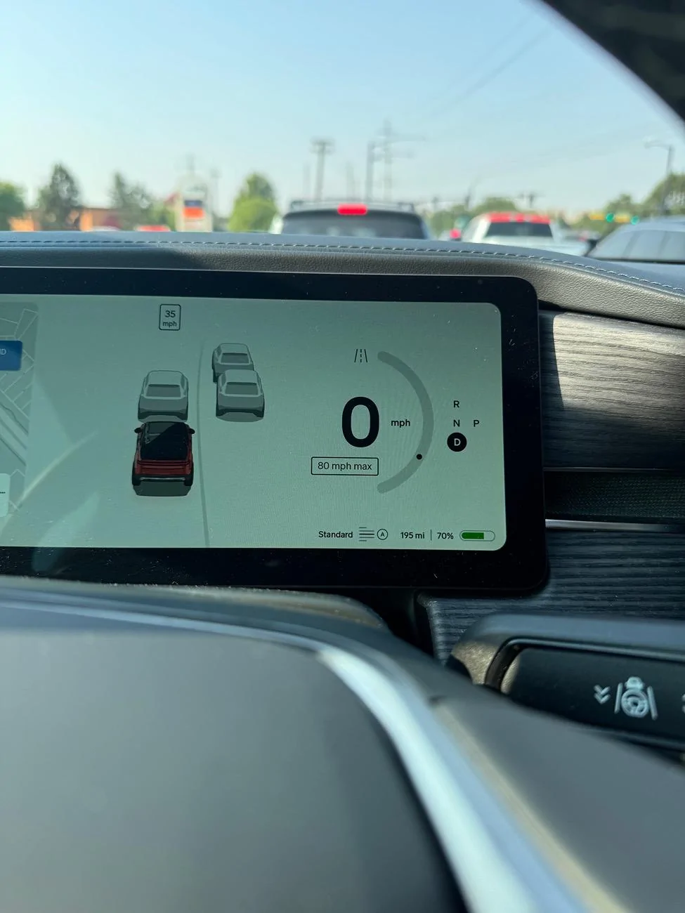 Rivian R1T R1S R1S loaner won’t go over 80 mph, shows “80 mph max” on screen. IMG_8164