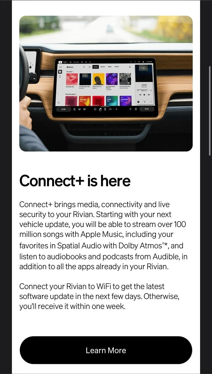 Rivian R1T R1S WiFi helps to get the update s00ner rather than later IMG_6419