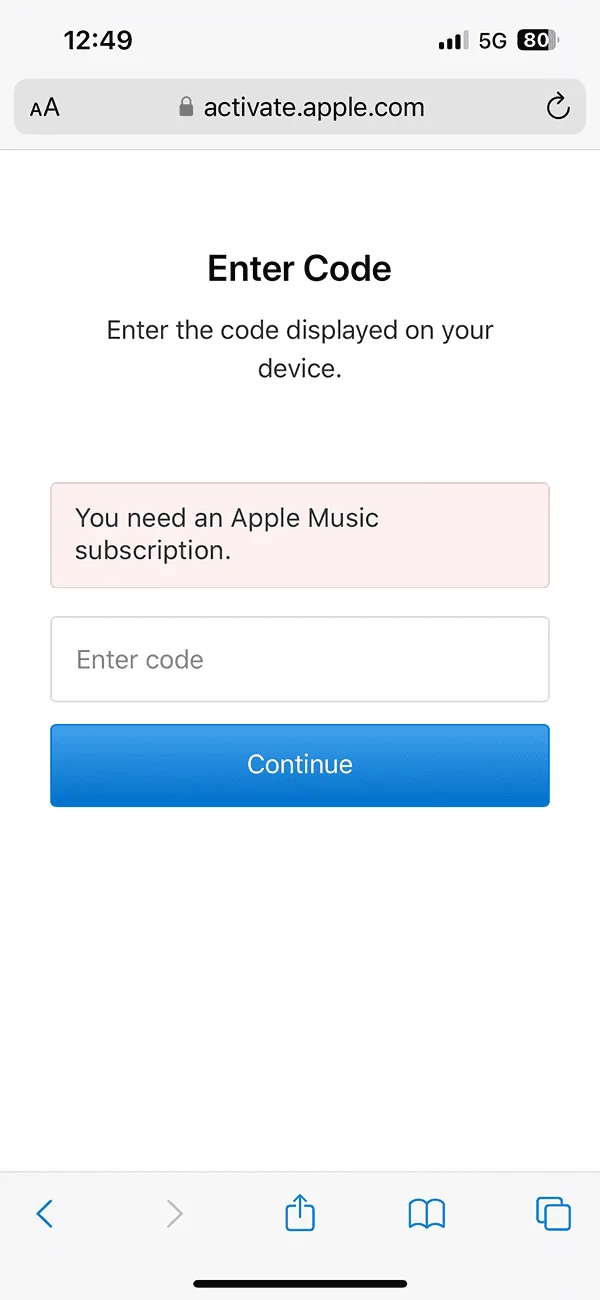 Rivian R1T R1S Apple Music Activation - stuck in endless loop IMG_8273