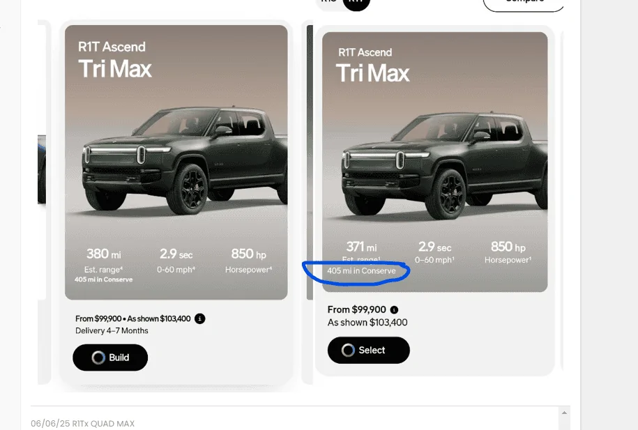 Rivian R1T R1S Did Rivian Drop Tri Motor Range? 1723743633248-2c