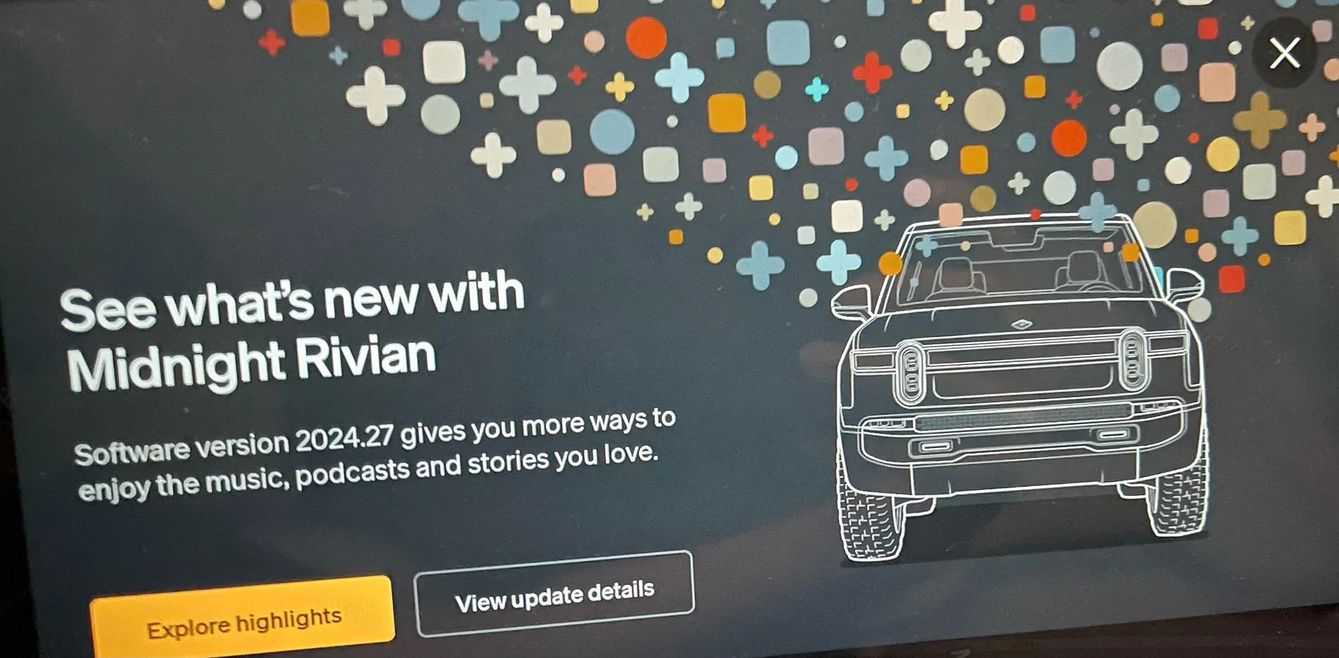 Rivian R1T R1S 2024.27.1 and 2024.27.30 Update are rolling out for Gen1 and Gen2 IMG_6601