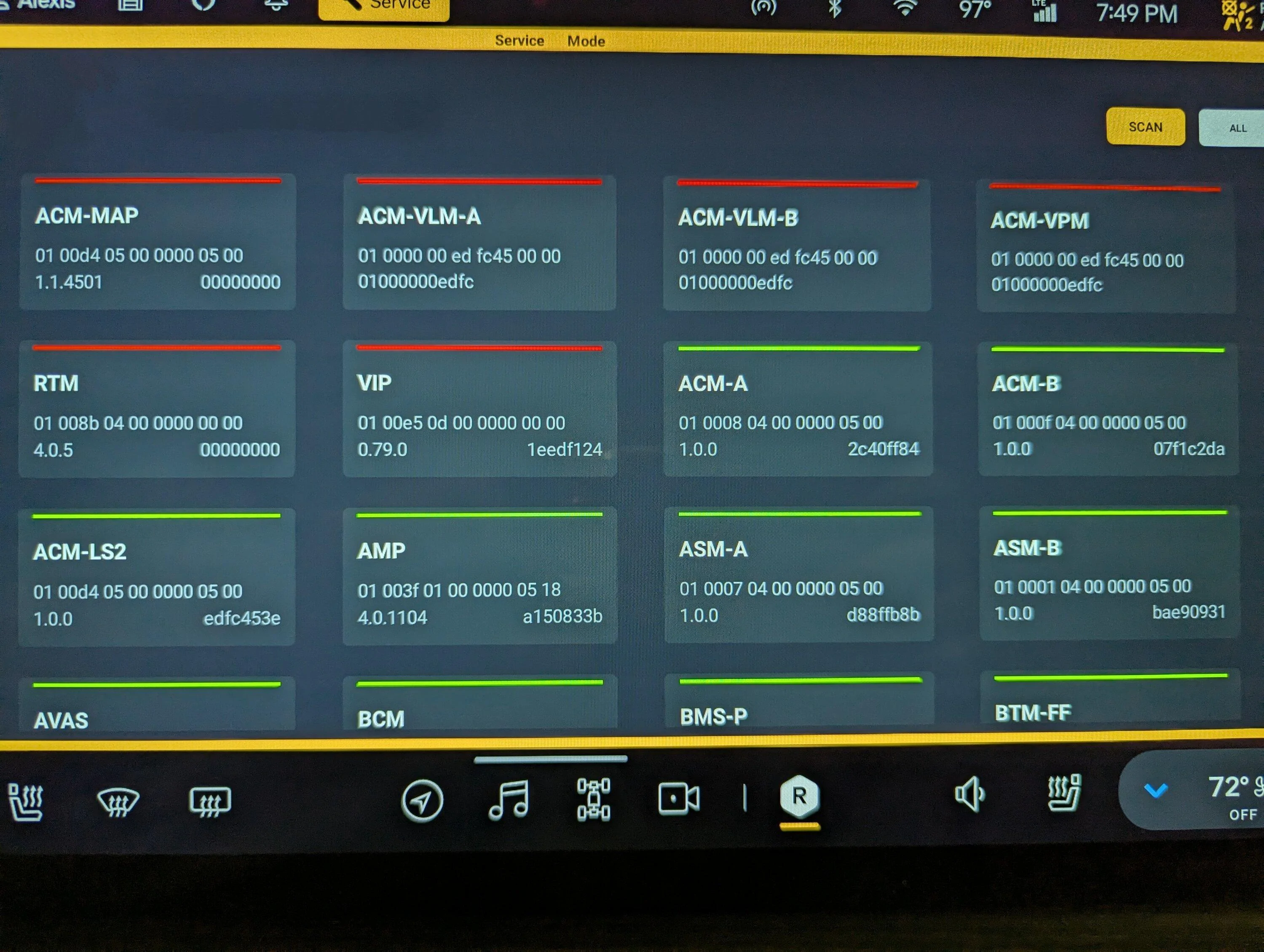 Rivian R1T R1S Anyone know what these service codes are? PXL_20240818_024916107~2