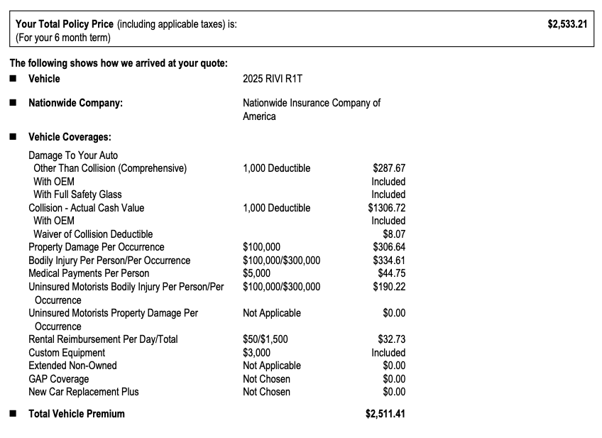 Rivian R1T R1S Insurance traps to avoid for new R1S owners? Screenshot 2024-08-19 at 11.51.42 AM