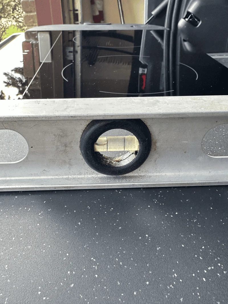 Rivian R1T R1S [Update: Travel Kitchen worked great in first use] Travel Kitchen installed, but not level front to back on R1S 1724192630716-bl