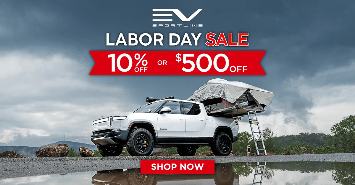 Rivian R1T R1S EV Sportline! ev-sportline-ev-accessories-labor-day-sale-google-ads-2024_1200x628