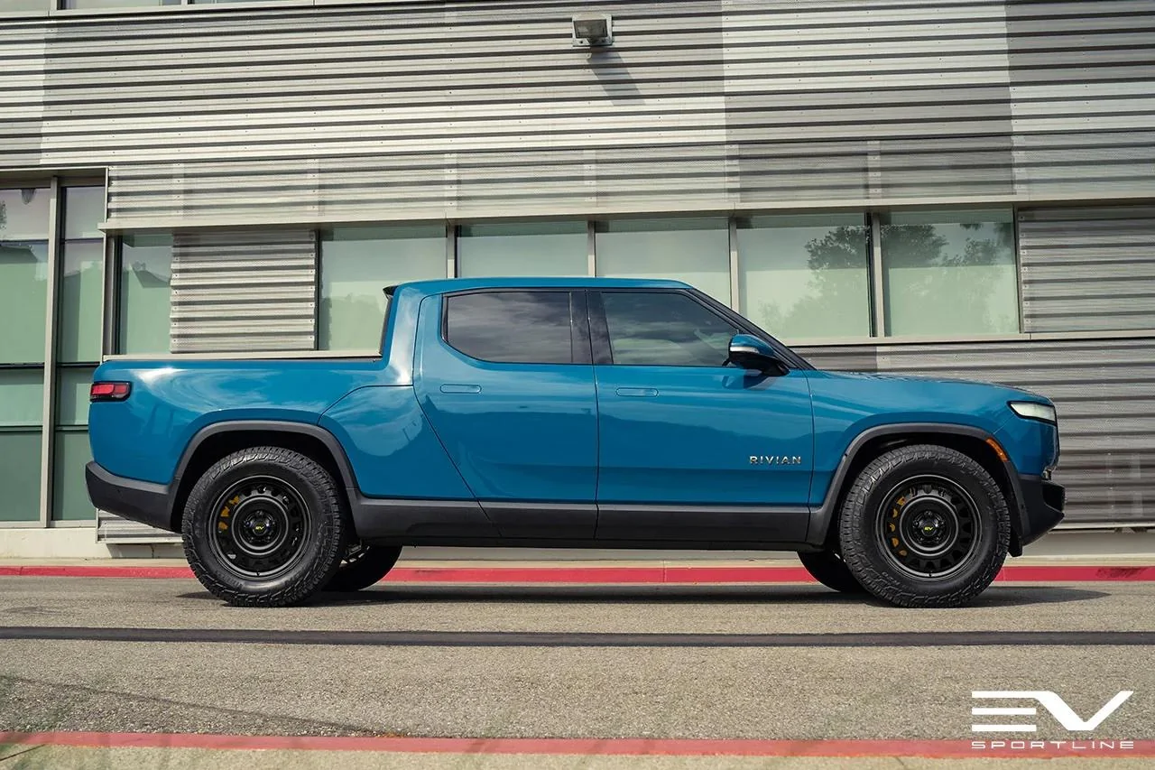 Rivian R1T R1S New "Steelie" Wheels for Rivian R1T / R1S launched and in-stock at EV Sportline! blue-rivian-r1t-steel-wheel-20-inch-aftermarket-satin-black-wm-1_9e0a019a-5a8a-44e6-88d0-327a