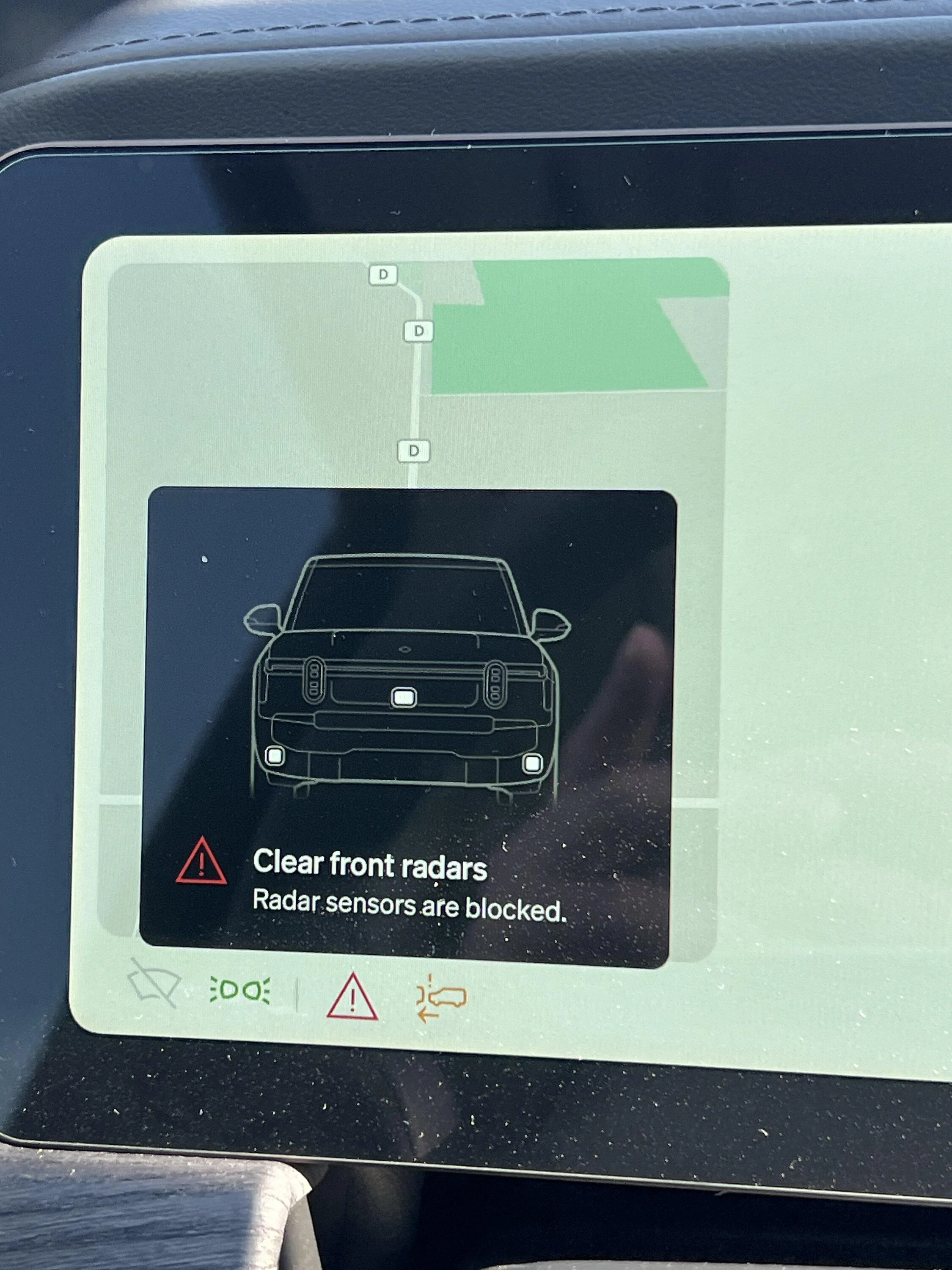 Rivian R1T R1S "Clear Front Radars" error message? IMG_7724