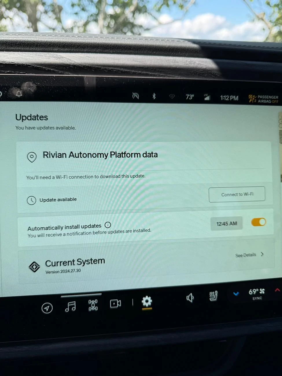 Rivian R1T R1S Rivian Autonomy Platform data update IMG_0125