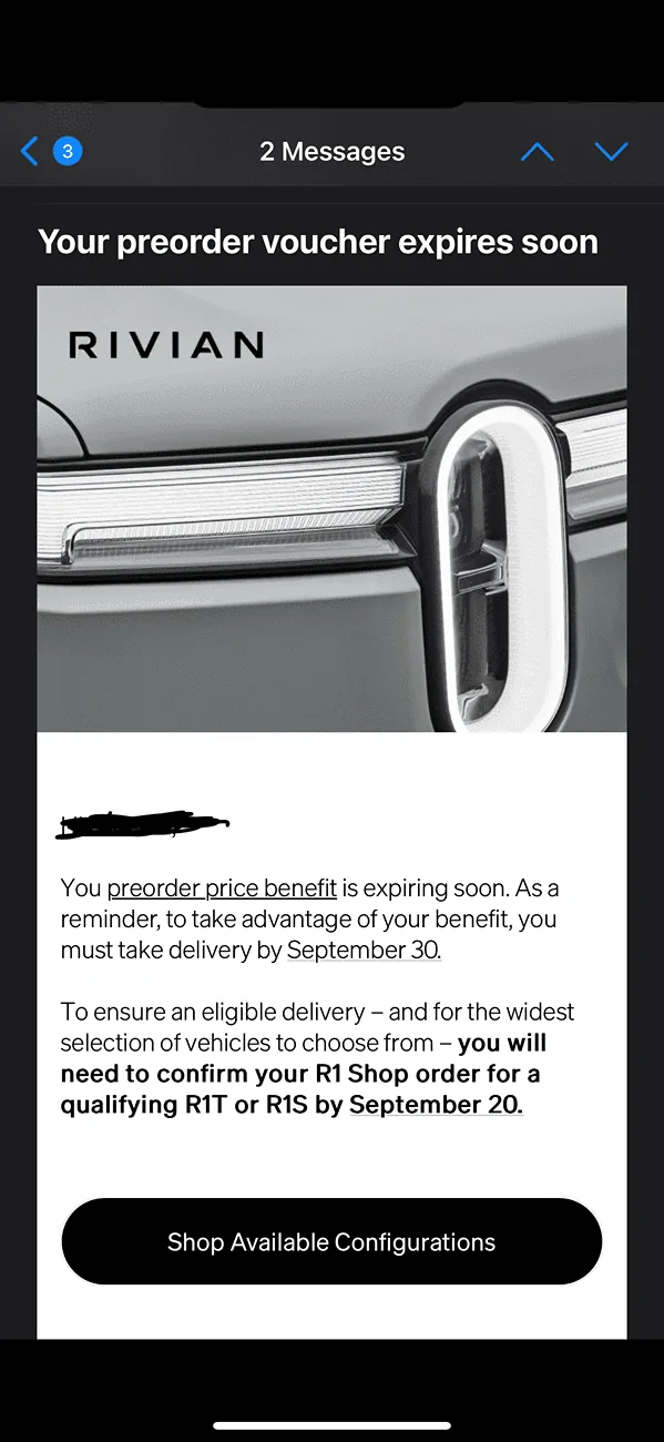 Rivian R1T R1S False Email Marketing? IMG_7981
