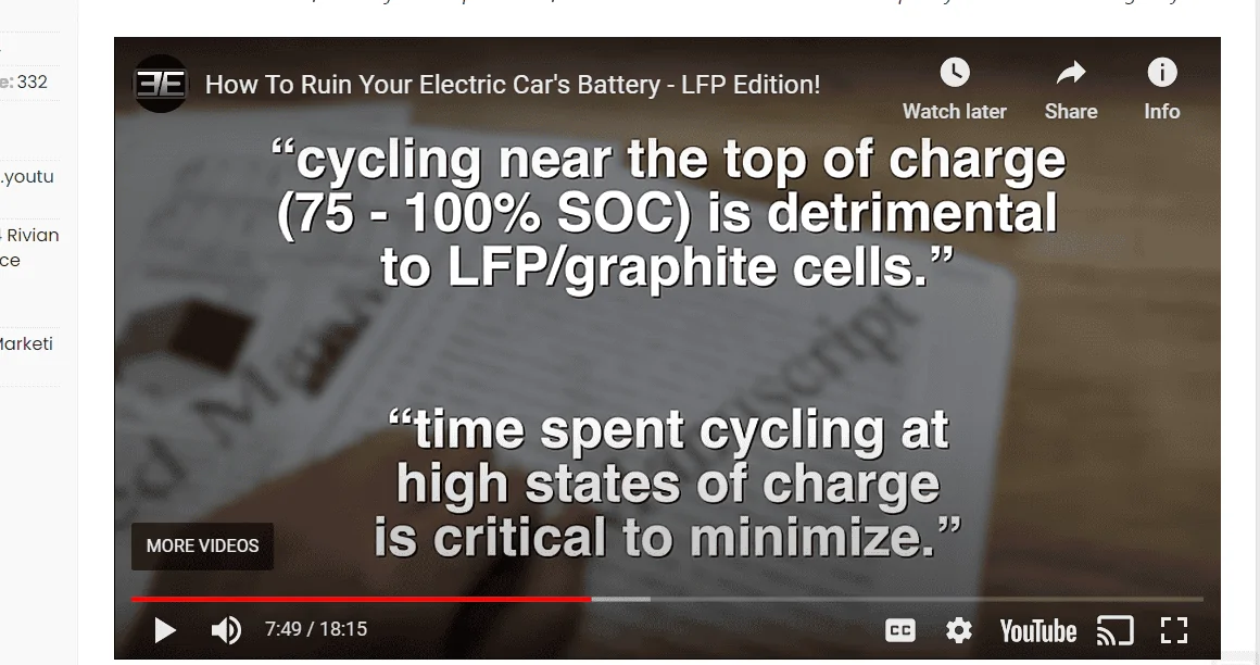 Rivian R1T R1S Engineering Explained: Best practices tips to slow down LFP Battery degrading & extend SOH life 1724451238837-9m