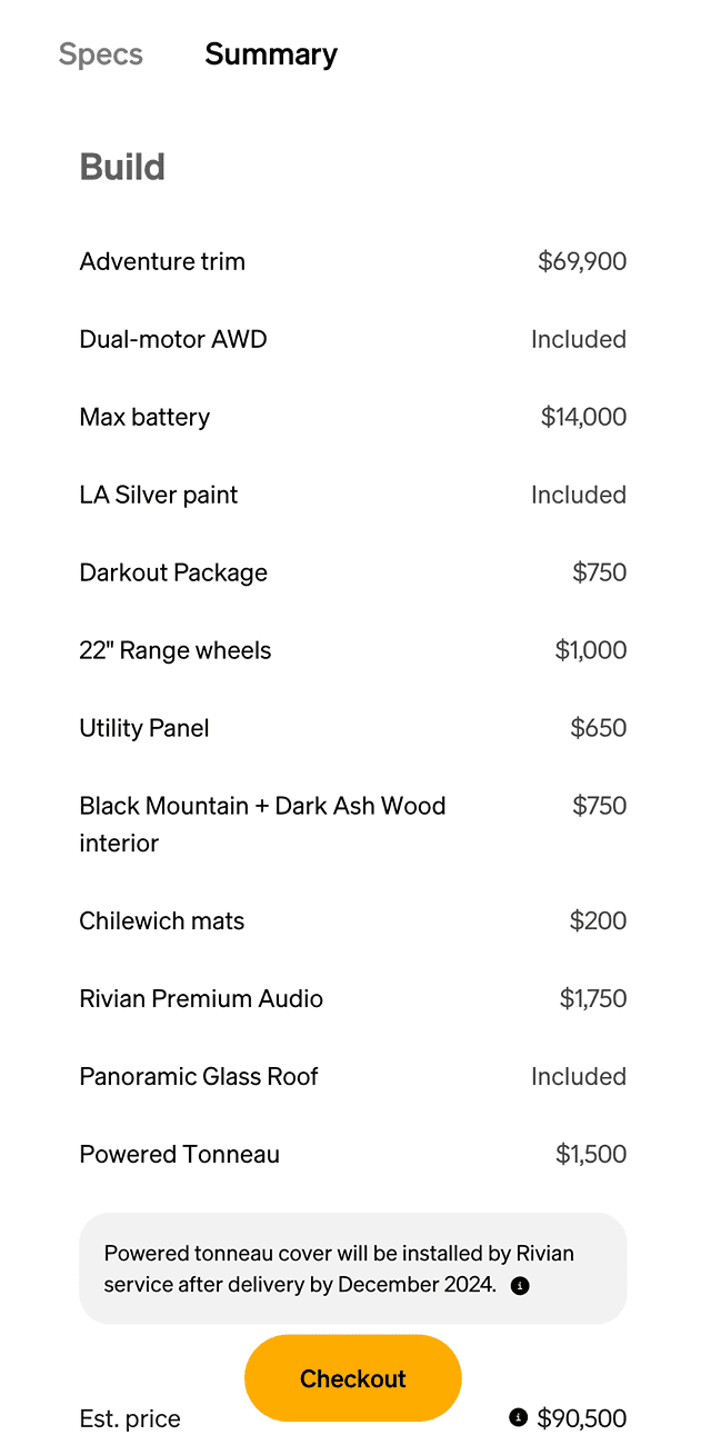 Rivian R1T R1S Powered Tonneau cheaper than Manual Tonneau? Screenshot 2024-08-23 at 11.29.52 PM