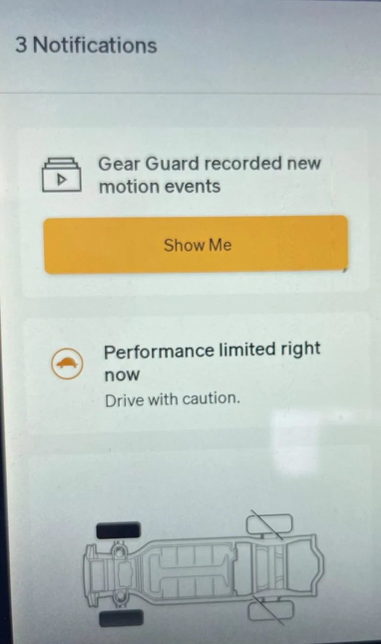 Rivian R1T R1S “Performance Limited Right Now, Drive with caution” IMG_2883