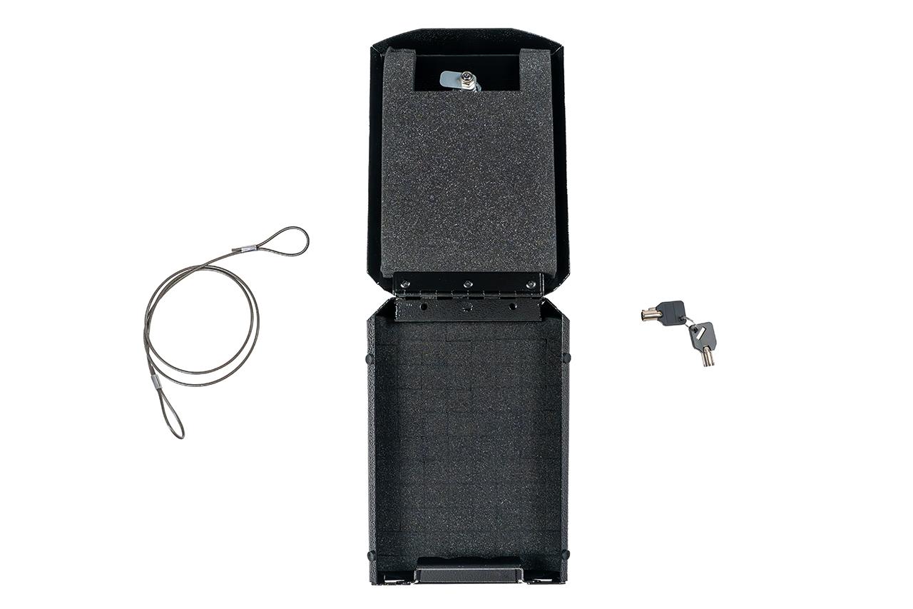 Rivian R1T R1S New Gun & Valuables Steel Case Vault for Camp Speaker Dock - from EV Sportline, In-stock! Rivian-R1T-Gun-Safe-Lock-Box-5