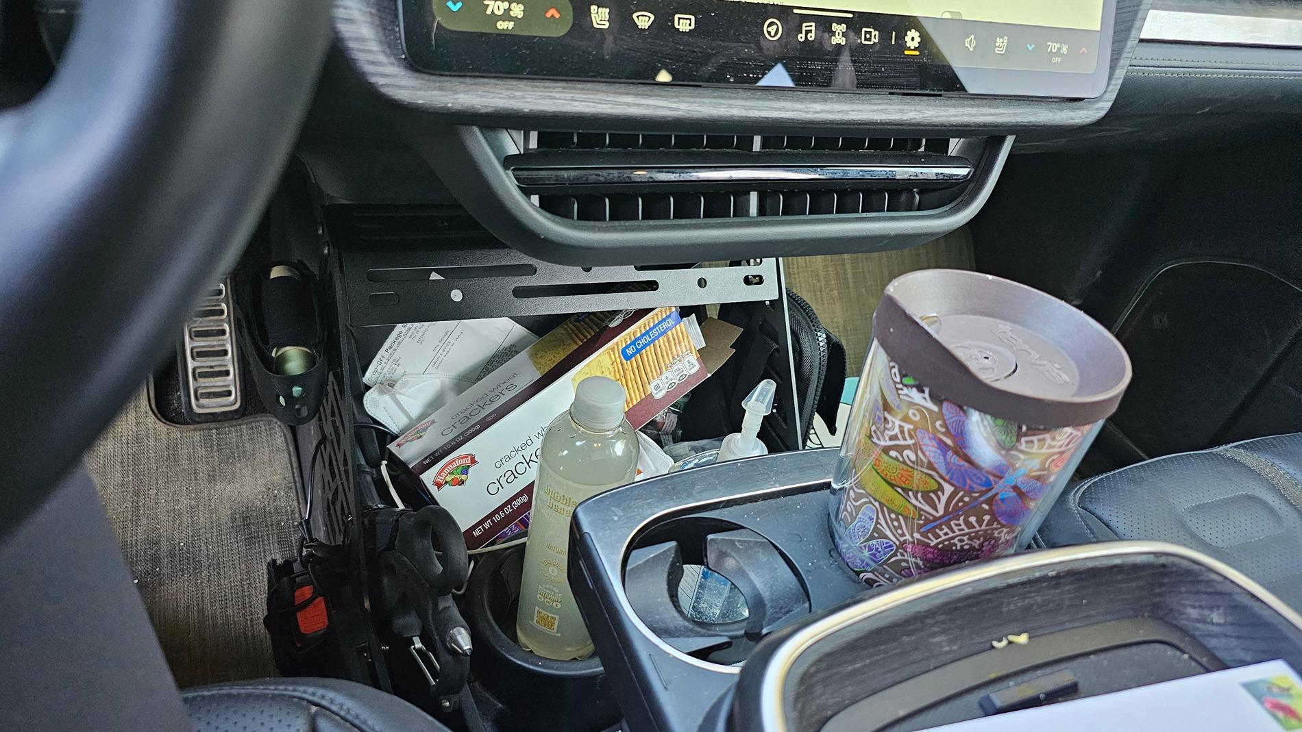 Rivian R1T R1S Cool MOLLE panels for center console by @electrified_overland 20240830_074236