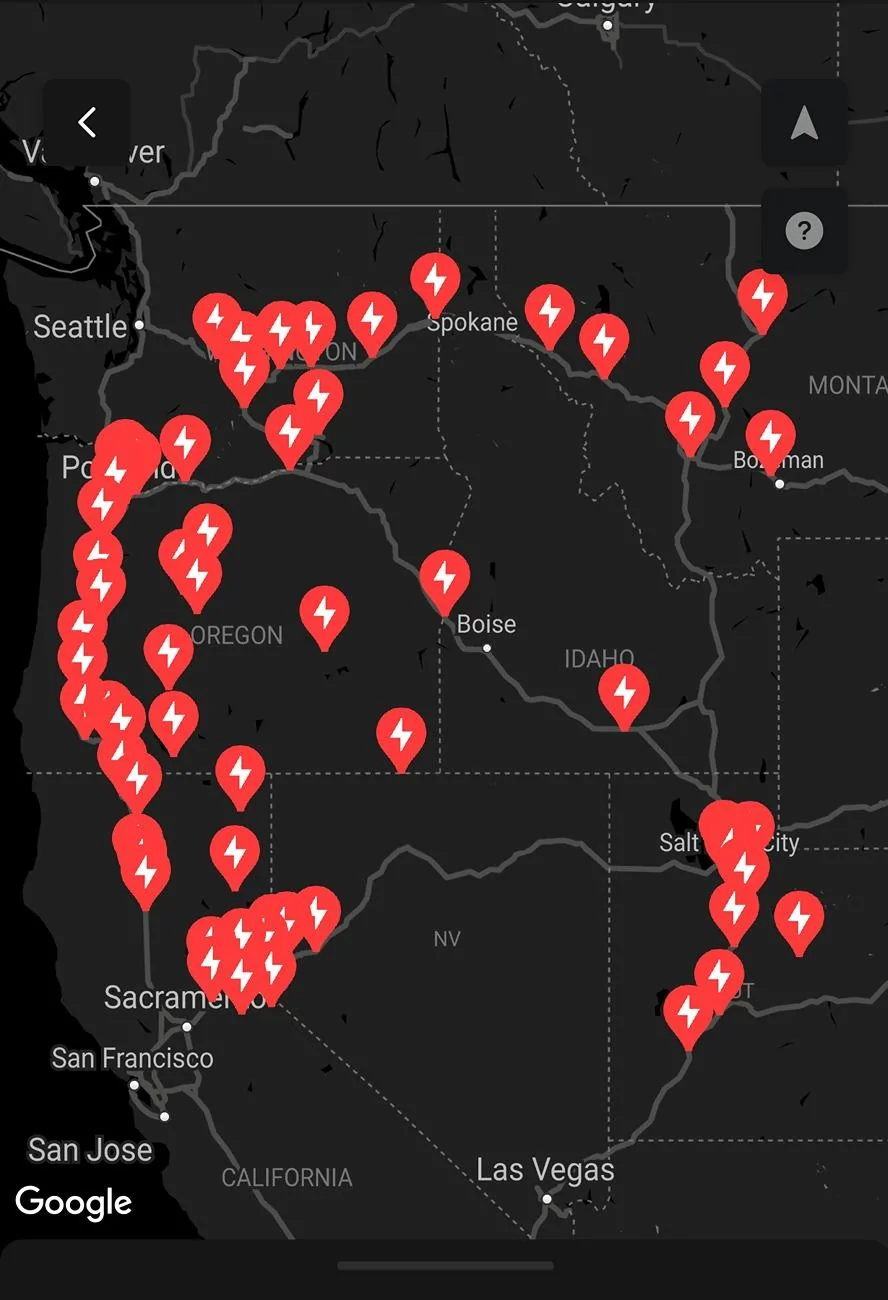 Rivian R1T R1S Tesla chargers and everyone else Screenshot_20240902_140330_Tesla