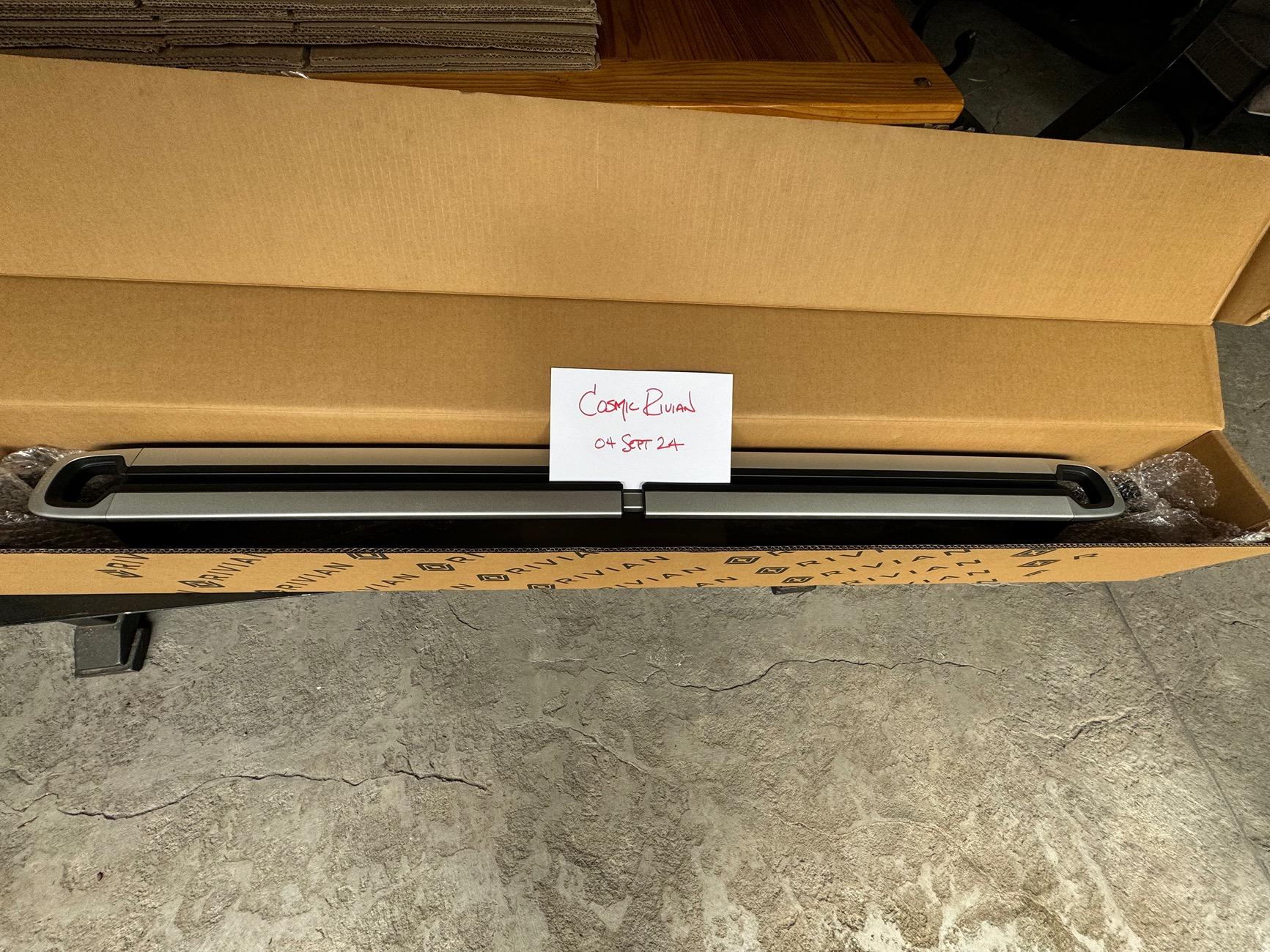 Rivian R1T R1S For Sale (PENDING): OEM Silver Crossbars in Portland - Mint Condition IMG_2107