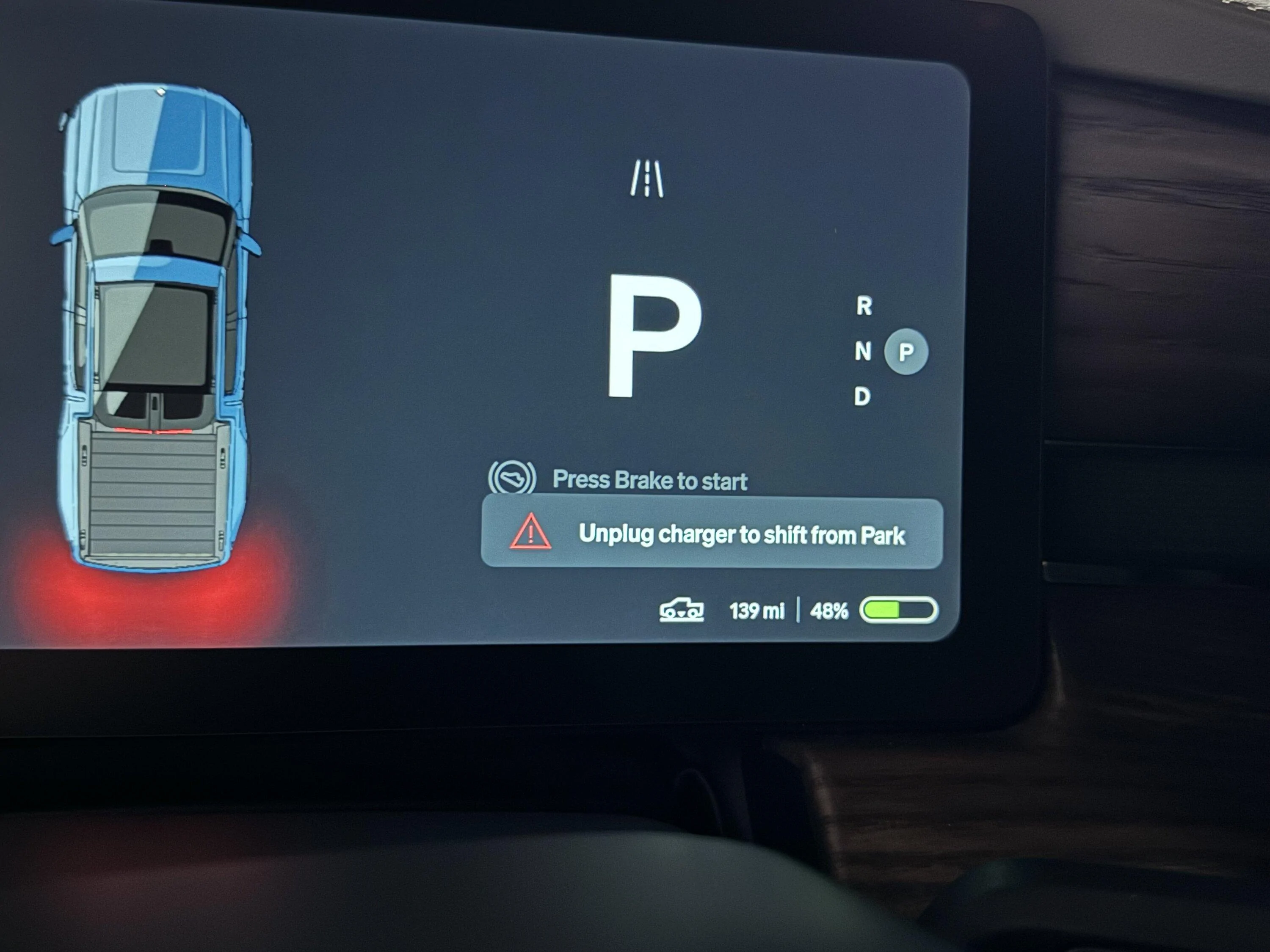 Rivian R1T R1S Weird Error: Vehicle thinks it's plugged in when it is not IMG_3170