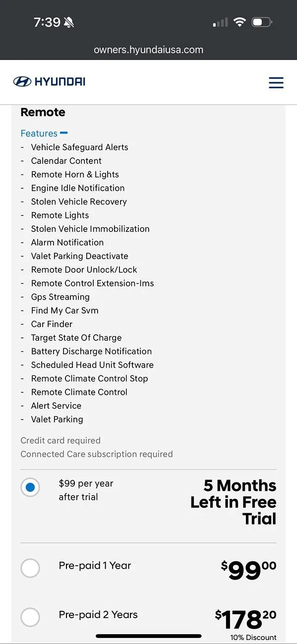 Rivian R1T R1S Signed up for Connect+ IMG_1179