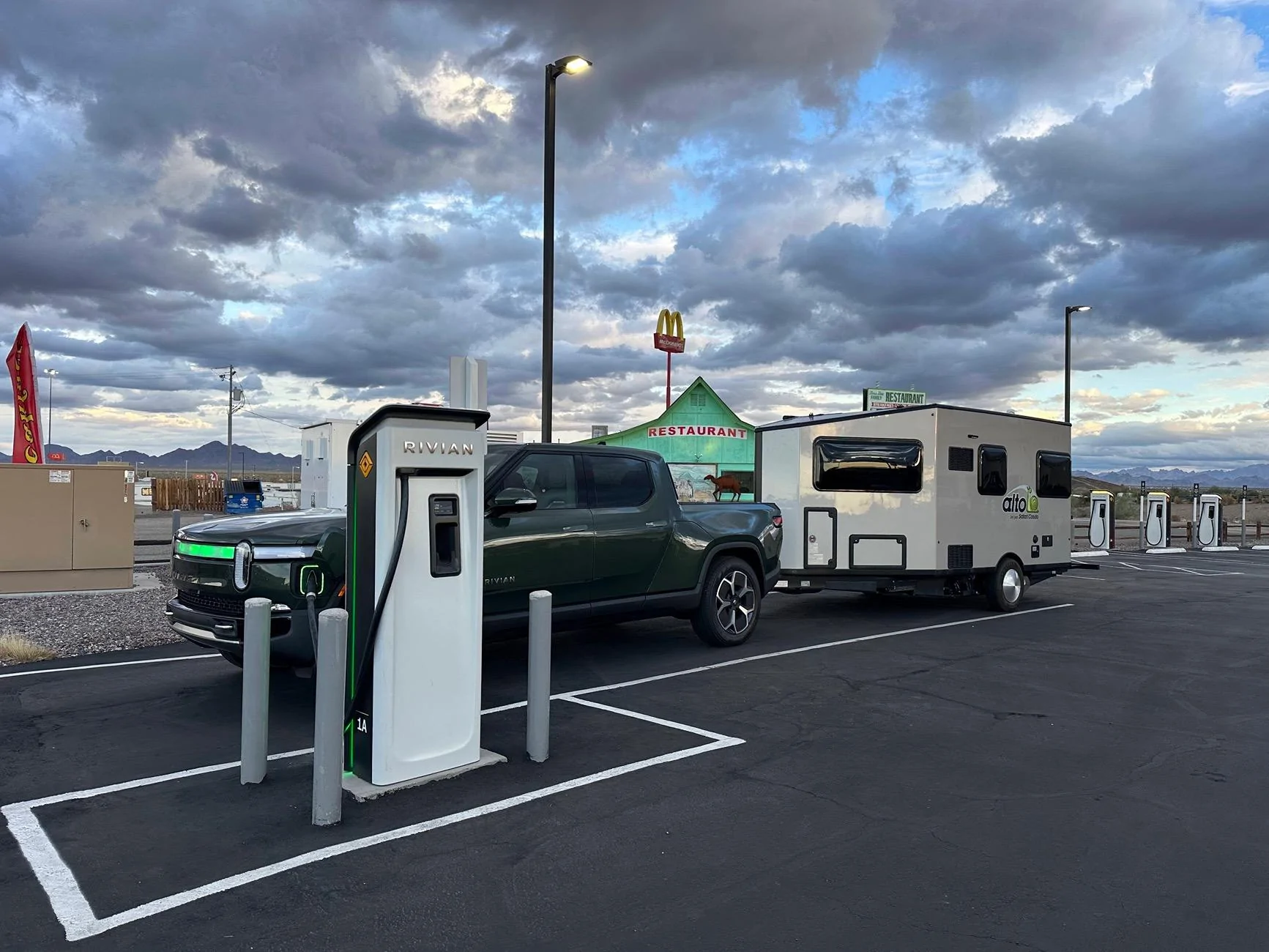 Rivian R1T R1S Towing stats: 3650 miles, total miles just under 4400 miles (2023 R1T DM Max pack w/ 2020 Airstream Basecamp 16X) IMG_7287_Original