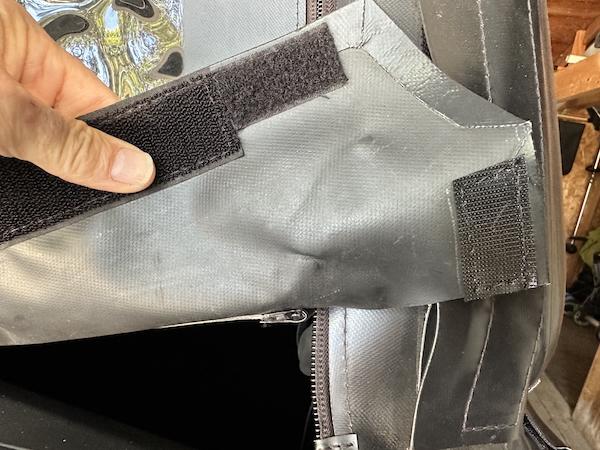 Rivian R1T R1S Flated Air-Topper modifications for R1T Rear window Velcro extensions