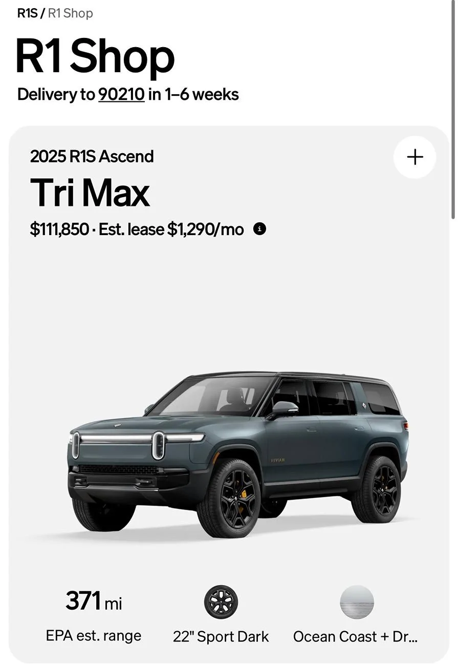 Rivian R1T R1S Tri Max in R1 Shop now! IMG_8415