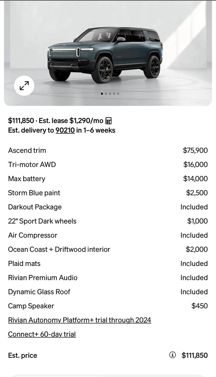 Rivian R1T R1S Tri Max in R1 Shop now! IMG_8416
