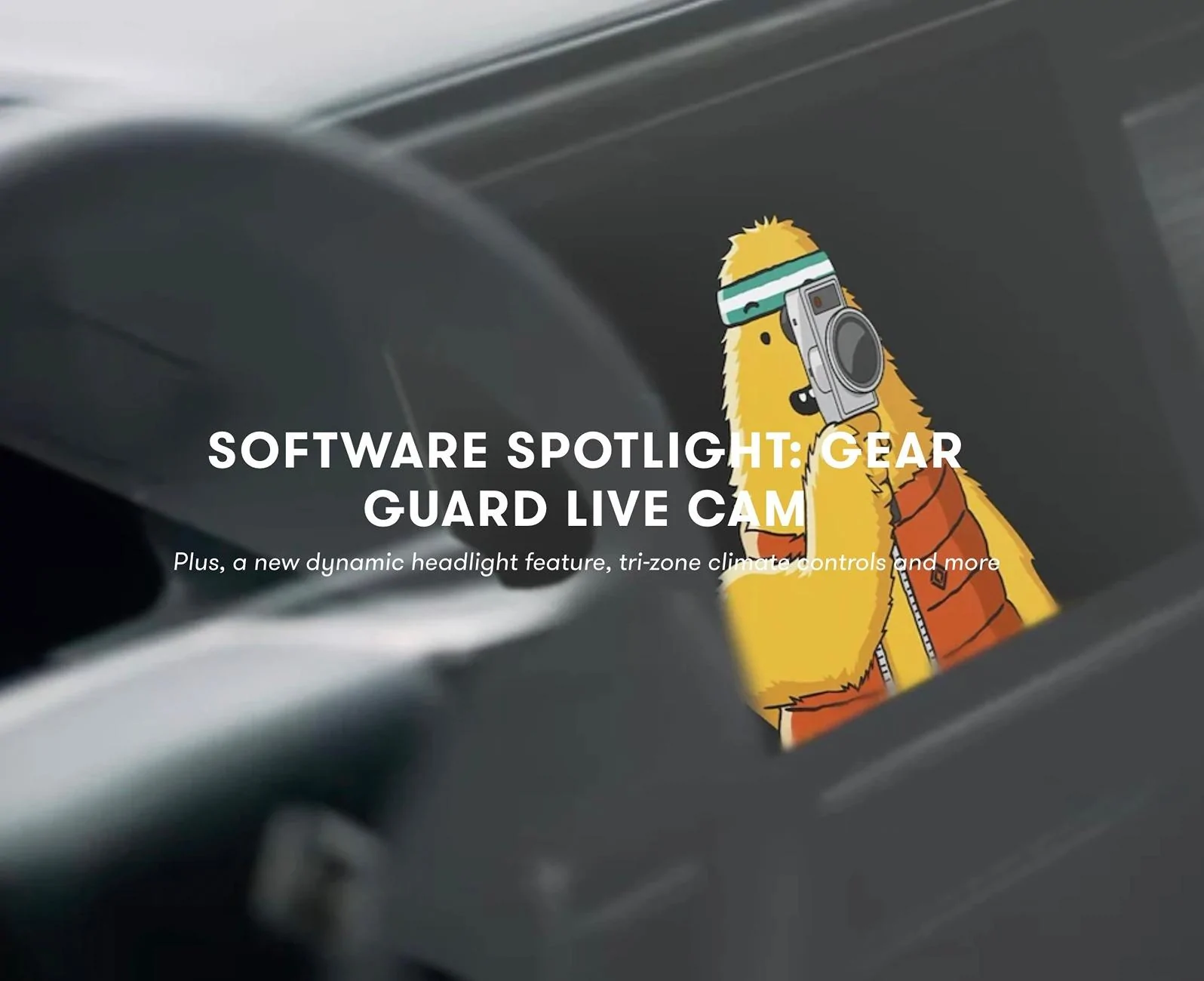 Rivian R1T R1S Gear Guard Live Cam, Tri-Zone Climate Control, Dynamic Headlight Leveling [Rivian Software Spotlight] gear guard live cam rivian