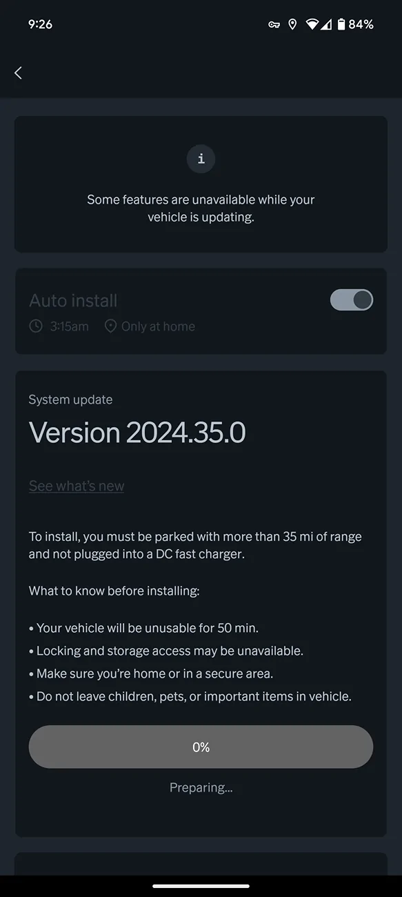 Rivian R1T R1S 2024.35.0 Update Installing (Includes Live Camera View - Gear Guard Live) 1000000435