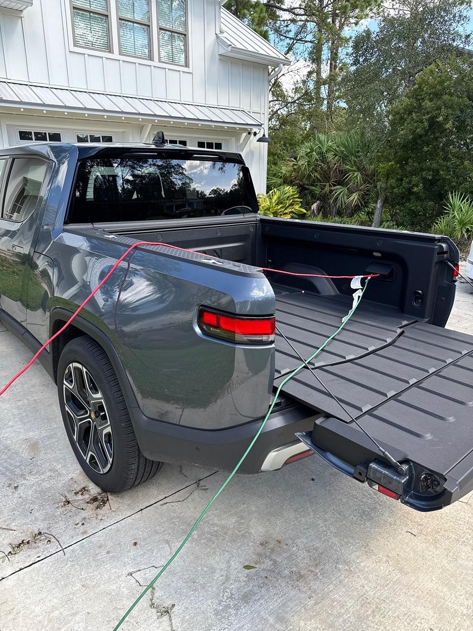 Rivian R1T R1S R1T Max Pack powering my house, thanks Hurricane Helene IMG_9628