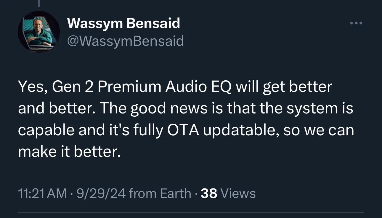 Rivian R1T R1S Wassym: Gen 2 Premium Audio EQ will improve via OTA updates IMG_0771