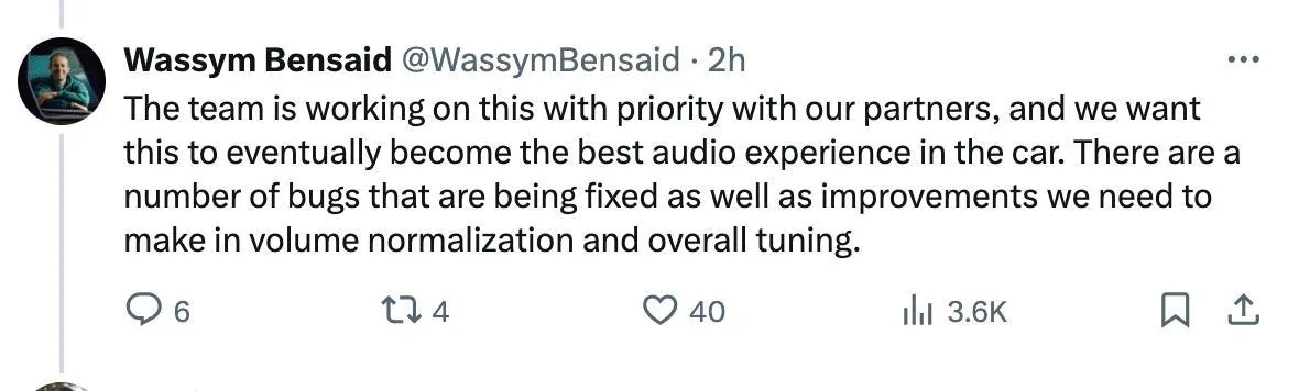 Rivian R1T R1S Wassym: Gen 2 Premium Audio EQ will improve via OTA updates 1727643066368-zn