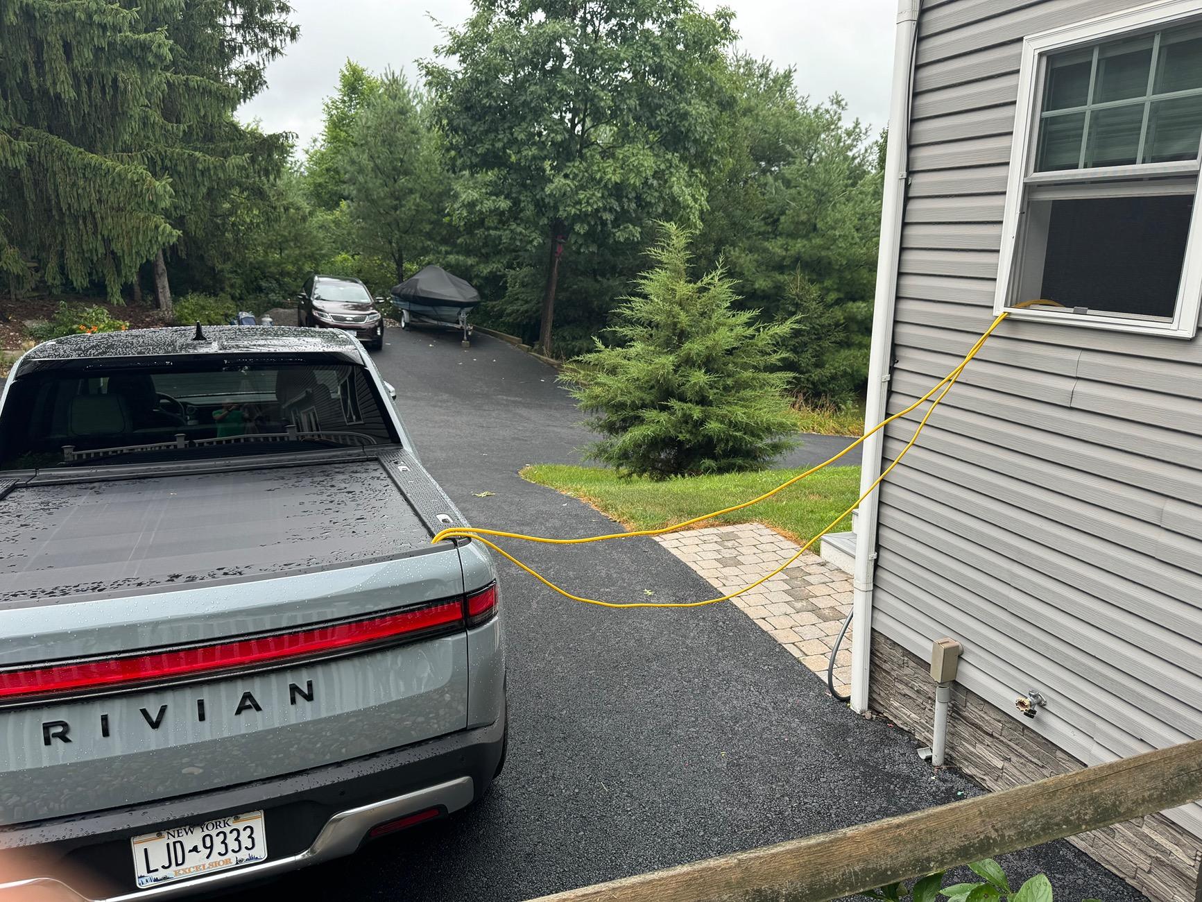 Rivian R1T R1S 3 week old R1S saves the day in North Carolina hurricane disaster. IMG_1018