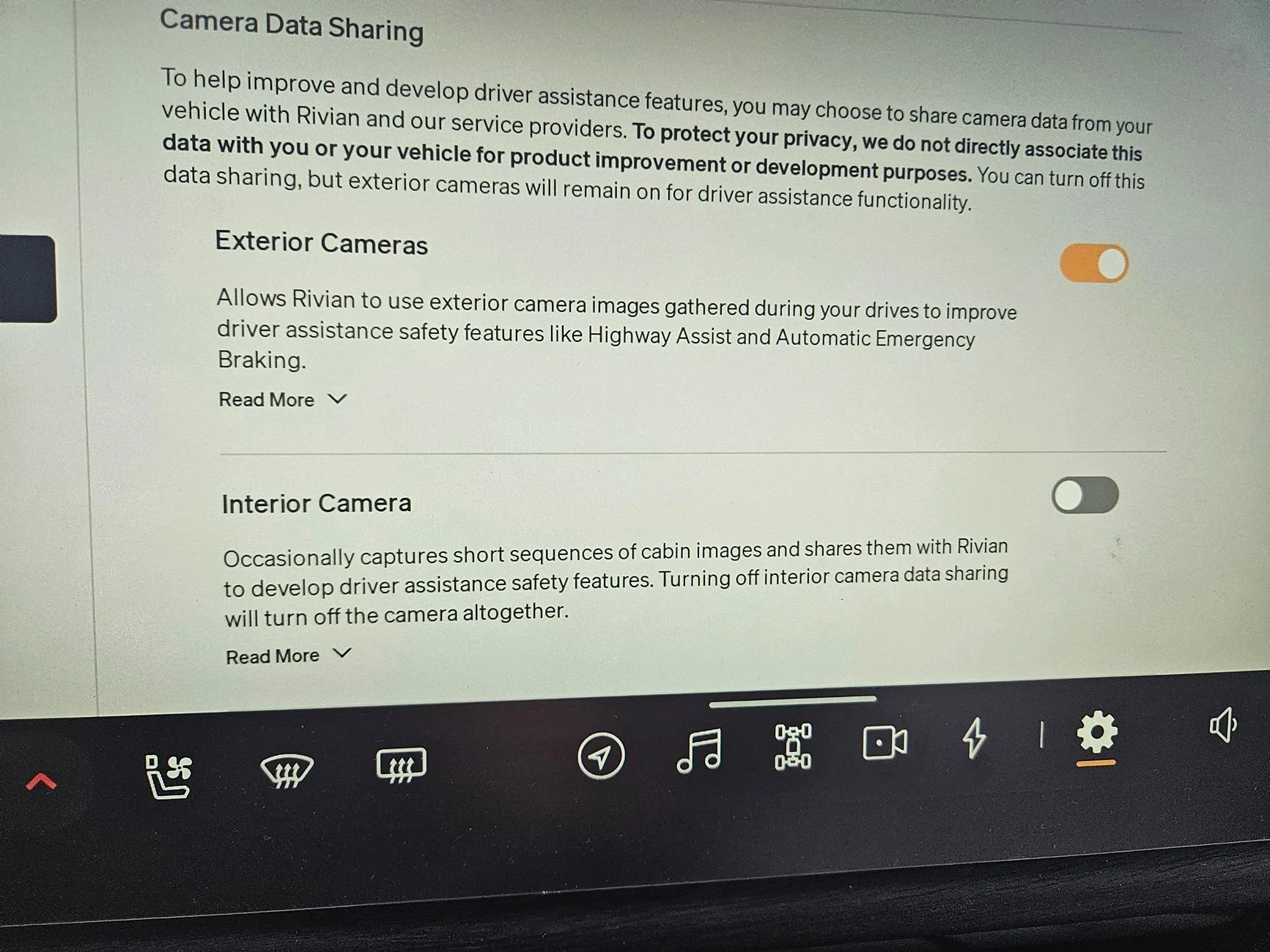 Rivian R1T R1S Gen 2 interior camera for driver monitoring? 1000013640