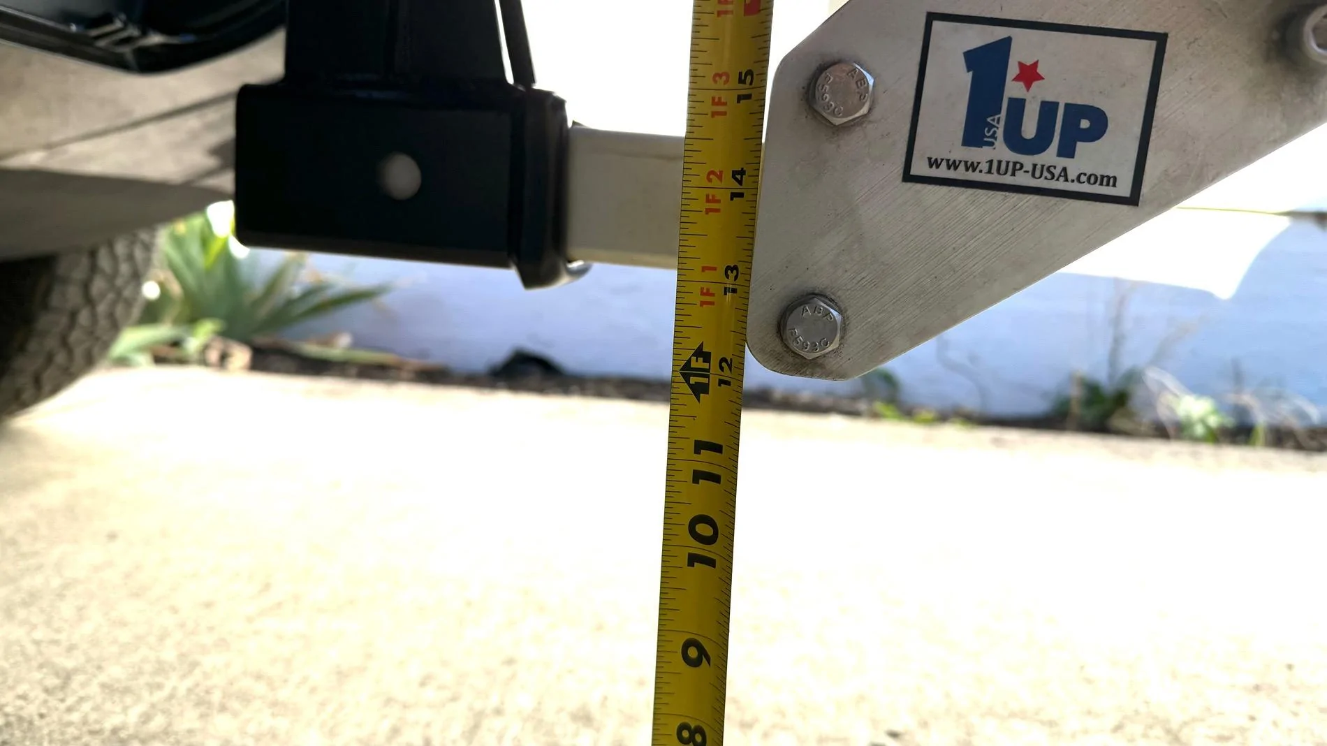 Rivian R1T R1S Adding drop hitch receiver to lower bike rack IMG_0087