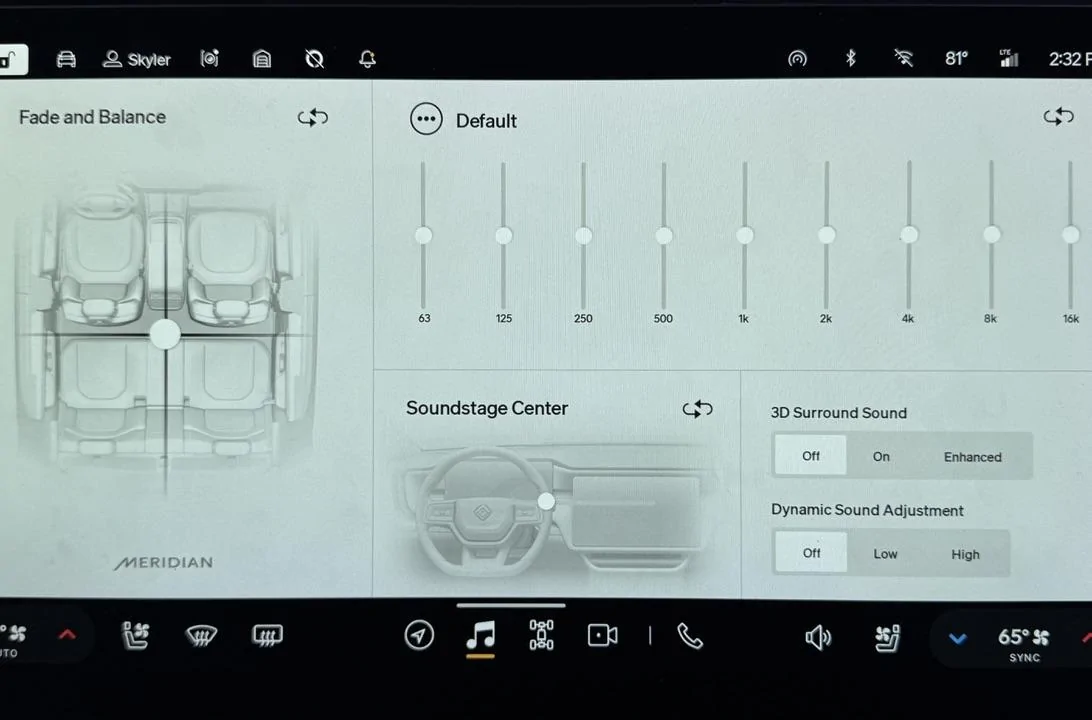 Rivian R1T R1S How to Improve a Gen 1 Rivian R1S’s Meridian Sound System After Update 2024.27.01/35.00 With Simple EQ Changes E8F75D31-CEC8-4152-B624-95C0CEAD4FB6_1_105_c