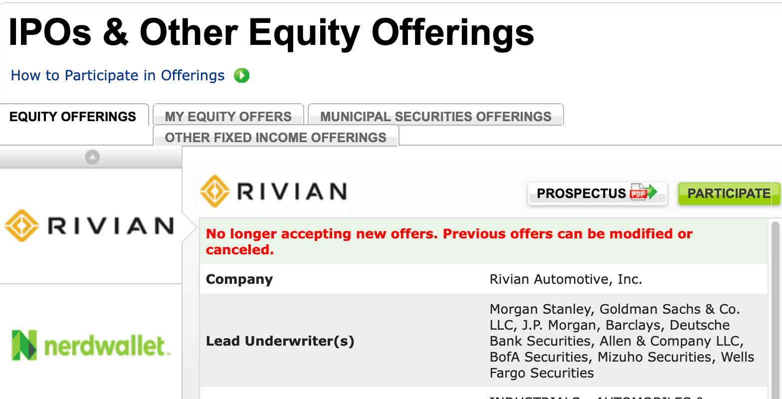 Rivian R1T R1S DSP (Directed Share Program) to purchase Rivian IPO shares - now live via web portal 1635968262409
