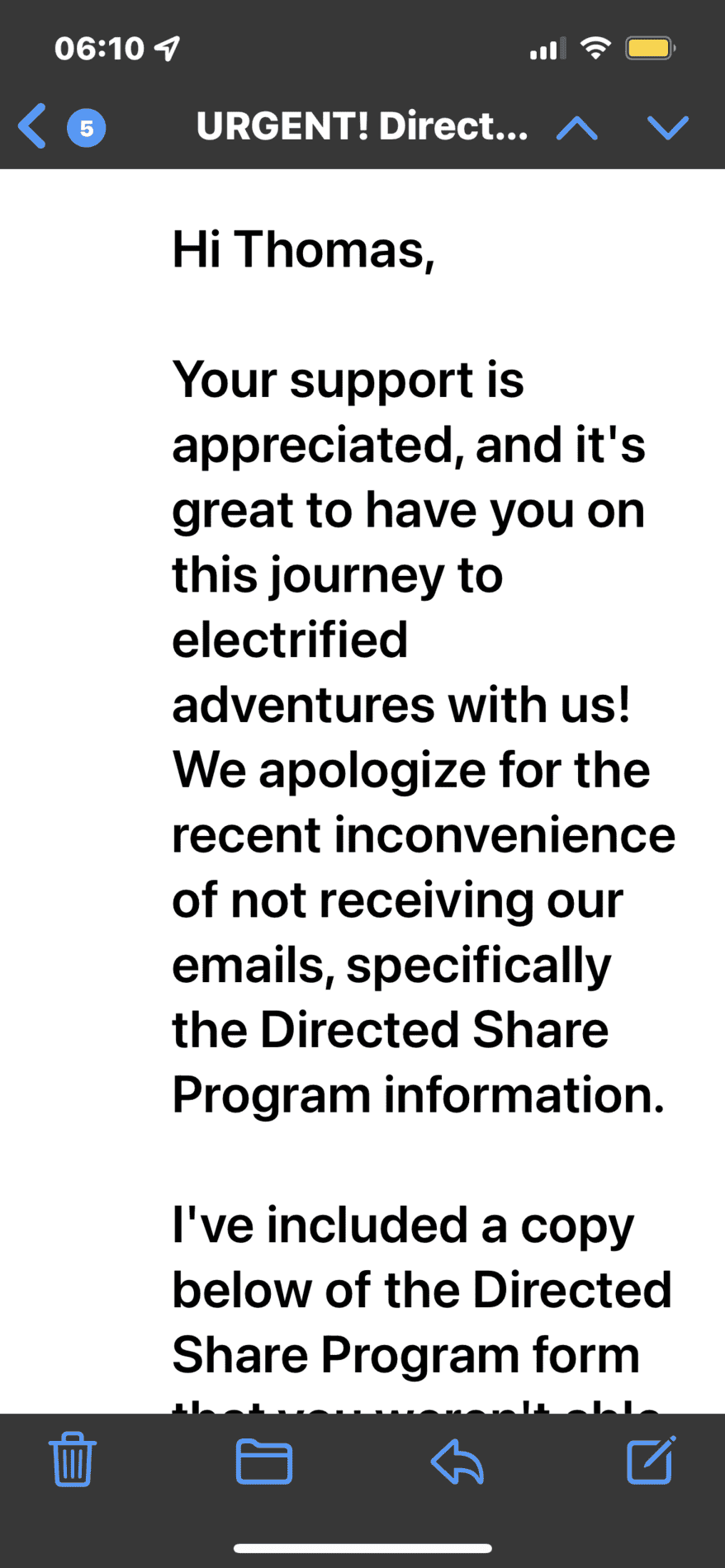 Rivian R1T R1S Anyone get urgent email from Rivian on DSP? 5E534635-4BD6-4629-9E54-994C5E889097