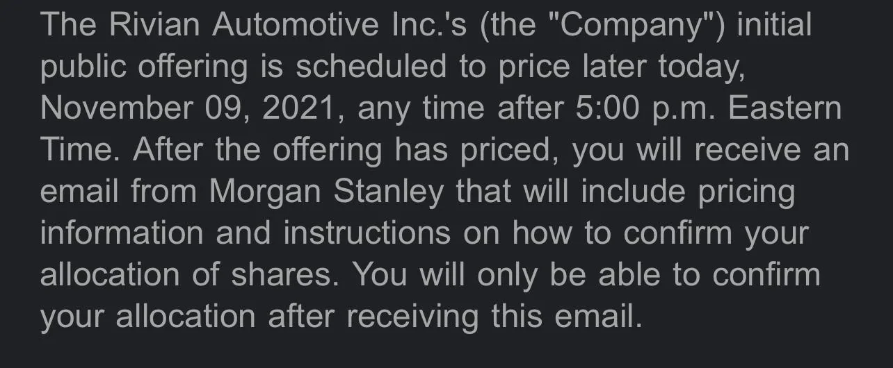 Rivian R1T R1S DSP (Directed Share Program) to purchase Rivian IPO shares - now live via web portal ABBEB817-0ECD-4D92-95BA-1D3ABBFE0F5E