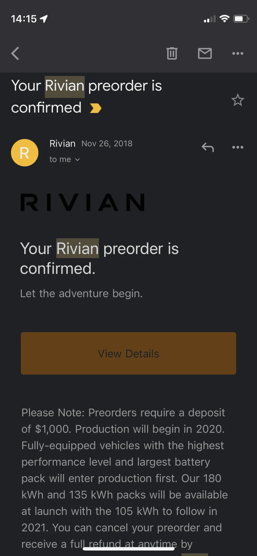 Rivian R1T R1S To the Rivian Board: Get your priorities straight 571CC10F-1FE9-4A95-99B6-D42ADF555B6A
