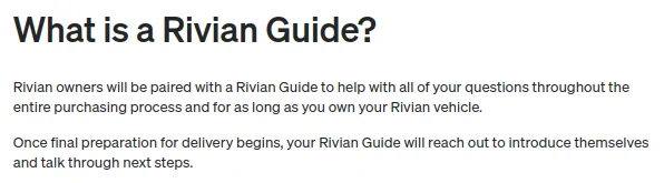 Rivian R1T R1S Guide contacts not mentioned in delivery window email? riv_guid