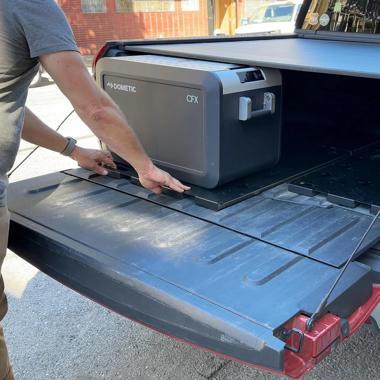 Rivian R1T R1S Thunderbolt Bed Glider now available to order Cooler_Clearanc