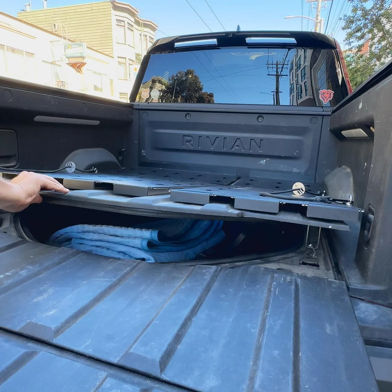 Rivian R1T R1S Thunderbolt Bed Glider now available to order Spare_Open