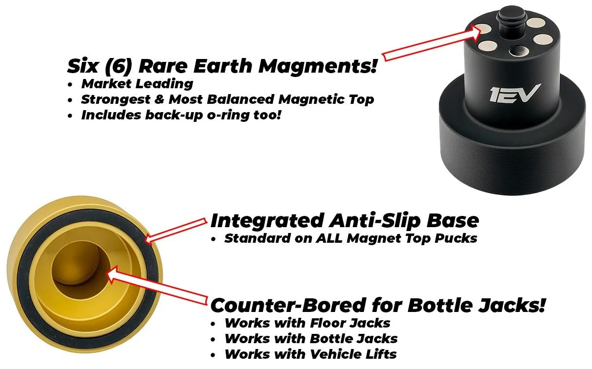 Rivian R1T R1S New Updated V5 Jack Pucks - The first and original Jack Puck is updated once again!  EV Sportline & Team 1EV New Pucks