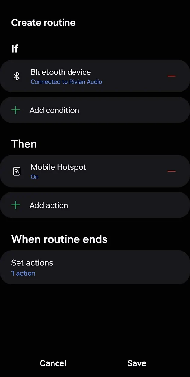 Rivian R1T R1S Connect+ workaround: auto-enable phone hotspot 1729008435702-e9